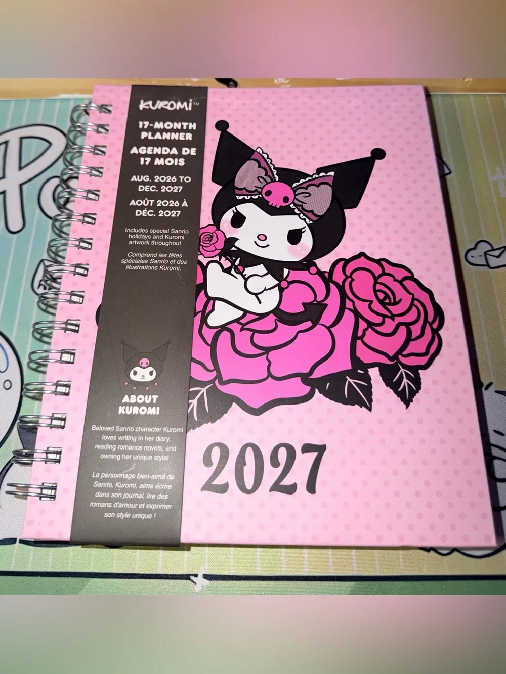 💜NIP Kuromi 2027 17-Month Planner Aug 2026-Dec 2027